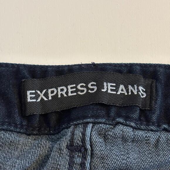 Express Women's Low-Rise Jeans - Straight, Medium Wash Denim - Size 12 Stretch - Picture 5 of 7